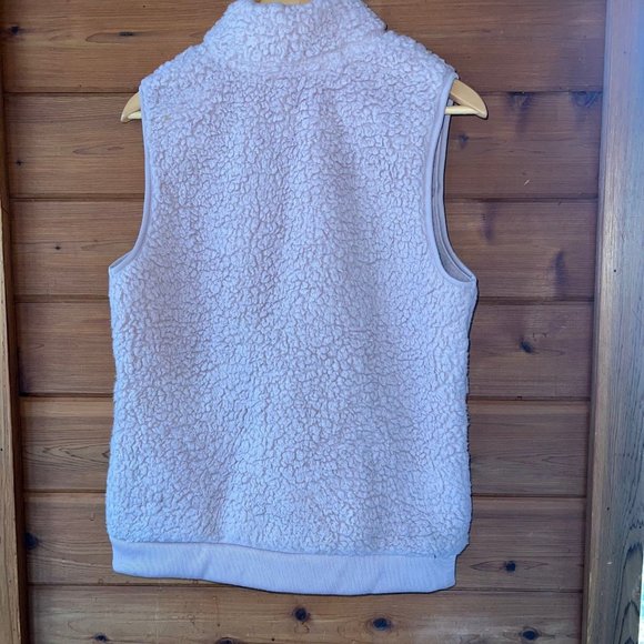 Time & Tru Mauve Sherpa Vest Medium - Picture 4 of 5